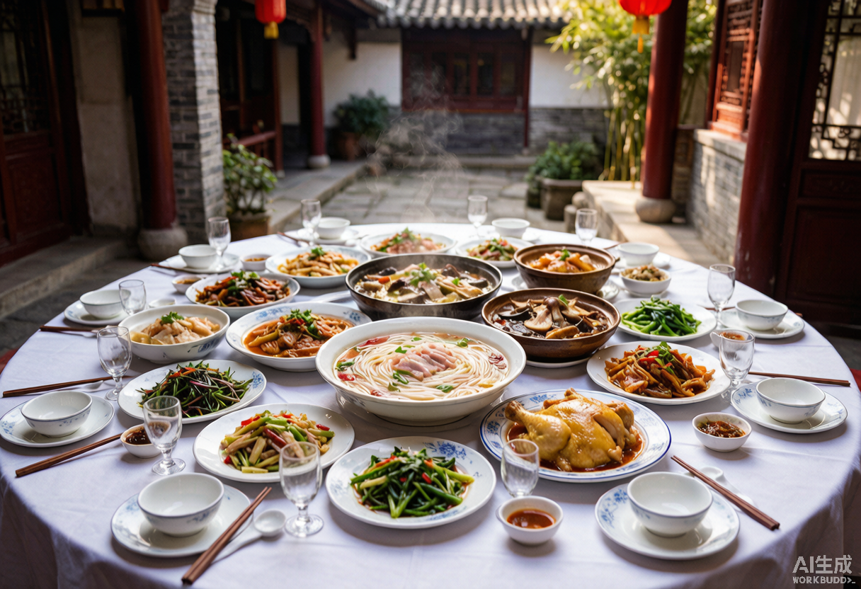 马塘蔡家门店大厅与庭院环境